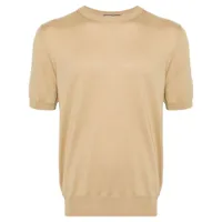 canali t-shirt en coton mélangé - marron