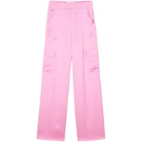 chiara ferragni pantalon cargo à coupe droite - rose