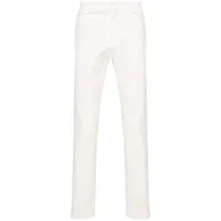 dondup pantalon droit spiritissimo à taille élastique - blanc