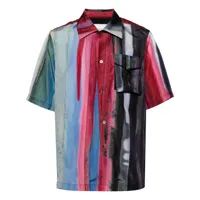 feng chen wang chemise en coton à rayures - multicolore