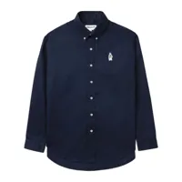 chocoolate chemise en coton à détail de patch - bleu