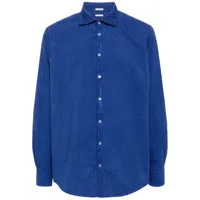 massimo alba chemise en coton à rayures - bleu