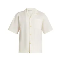 qasimi chemise en coton à manches courtes - blanc