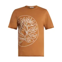 qasimi t-shirt en coton à imprimé graphique - marron