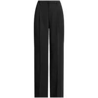 ralph lauren collection pantalon de tailleur modern à détails plissés - noir