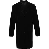 homme plissé issey miyake manteau plissé à revers crantés - noir