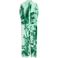 f.r.s for restless sleepers robe longue mete à imprimé botanique - vert