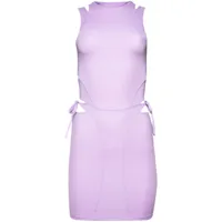 vetements robe courte à design structuré - violet