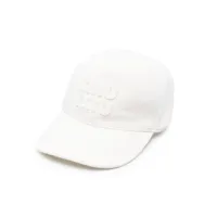 miu miu casquette à logo appliqué - blanc