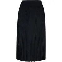 hugo jupe plissée à taille à taille logo - noir
