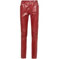 rick owens tyrone low-rise slim-fit jeans - rouge