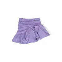 miss blumarine jupe en coton à ourlet péplum - violet