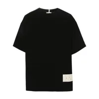 oamc t-shirt à détail de zip - noir