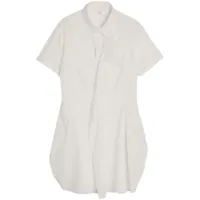 y's chemise en coton à design drapé - blanc