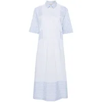 semicouture robe-chemise à design patchwork - blanc