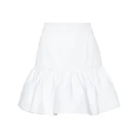 patou minijupe en coton à volants - blanc