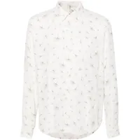 patrizia pepe chemise à fleurs - blanc