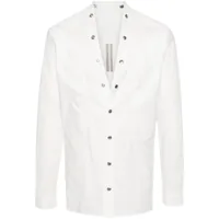 rick owens chemise larry fogpocket - blanc