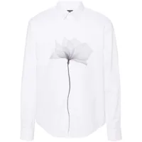 patrizia pepe chemise à fleurs - blanc