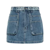 izzue jupe-short en jean à poches cargo - bleu