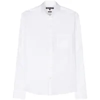michael kors chemise en coton à logo brodé - blanc