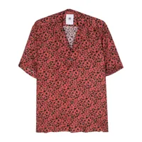 pt torino chemise à imprimé animalier - rouge