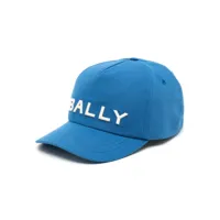 bally casquette en coton à logo brodé - bleu