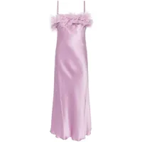 antonelli robe ligorio à détails de plumes - rose