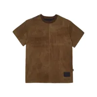 purple brand t-shirt à détails de perforations - marron