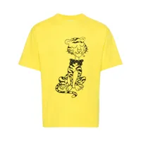 aries t-shirt smoking tiger - jaune