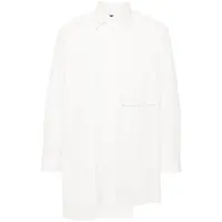 y-3 chemise en popeline à design superposé - blanc