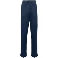corneliani pantalon chino à coupe fuselée - bleu