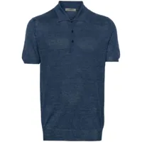 corneliani t-shirt en maille mouchetée - bleu