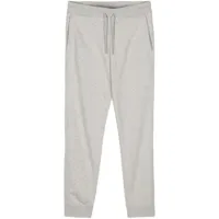 woolrich pantalon de jogging à logo brodé - gris