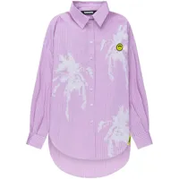 barrow chemise boutonnée à rayures - violet