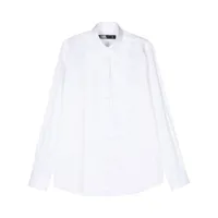 karl lagerfeld chemise en coton à fronces - blanc