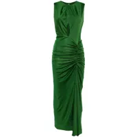 costarellos robe mi-longue à design drapé - vert