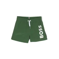 boss kidswear short de bain à logo imprimé - vert