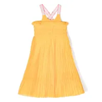 billieblush robe en tulle à design plissé - jaune