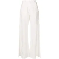adriana degreas pantalon évasé en lin - blanc