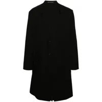 yohji yamamoto manteau n-single - noir