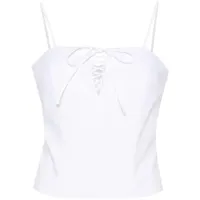 federica tosi haut-corset à détail de laçage - blanc