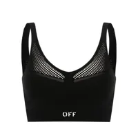 off-white soutien-gorge en résille à design sans coutures - noir
