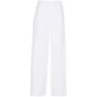federica tosi pantalon en coton à coupe ample - blanc