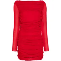 the andamane robe courte à fronces - rouge