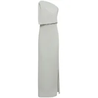 uma | raquel davidowicz robe longue monoxido à design drapé - blanc
