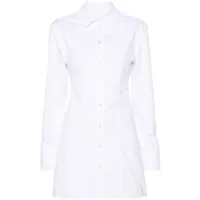 alexander wang robe-chemise à coupe courte - blanc