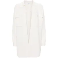 max mara cardigan chaqueta b en laine vierge - blanc