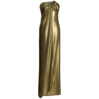 ralph lauren collection robe bustier brigitta à coupe longue - or
