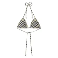 burberry haut de bikini à bonnets triangles - tons neutres